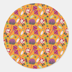 Sticker Rond Motif de bonbons   motif Lollies   lollipop 23
