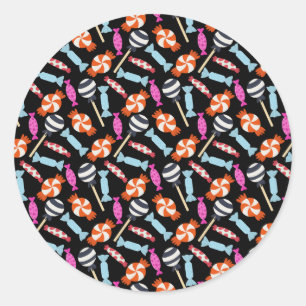 Sticker Rond Motif de bonbons motif Lollies lollipop 37