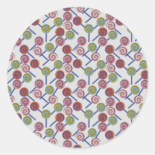 Sticker Rond Motif de bonbons motif Lollies lollipop 8
