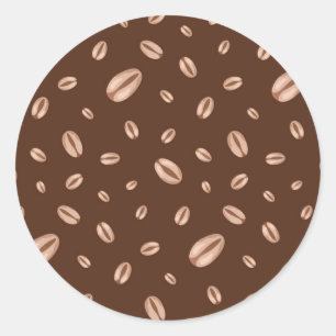 Sticker Rond Motif de café