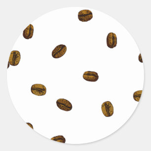 Sticker Rond Motif de café