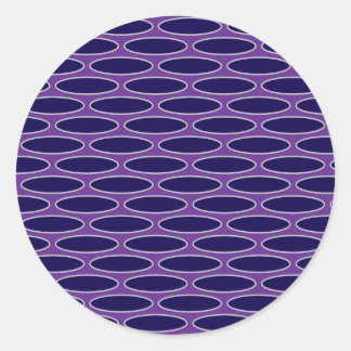 Sticker Rond Motif de chaîne violet ovale