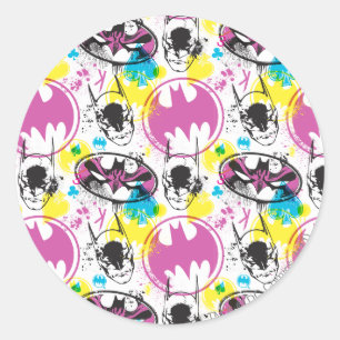 Sticker Rond Motif de code couleur Batman 3