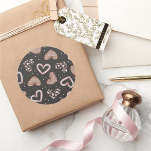 Sticker Rond Motif de coeur 35