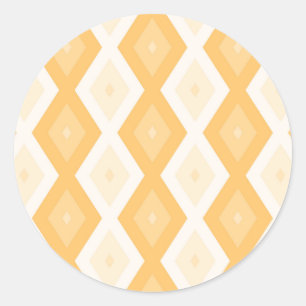 Sticker Rond Motif de diamant jaune
