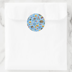 Sticker Rond Motif de fête colombien