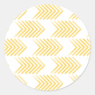 Sticker Rond Motif de flèche tribal jaune