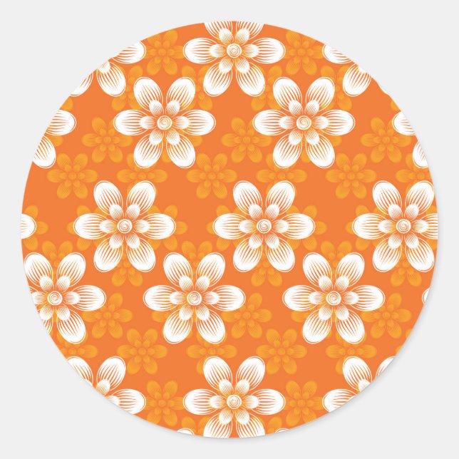 Sticker Rond Motif de fleurs (Devant)