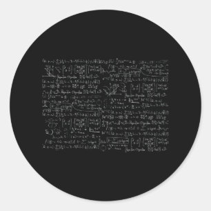 Sticker Rond Motif de formules mathématiques