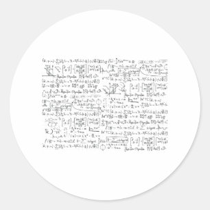Sticker Rond Motif de formules mathématiques