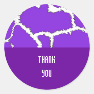 Sticker Rond Motif de fourrure de girafe violette