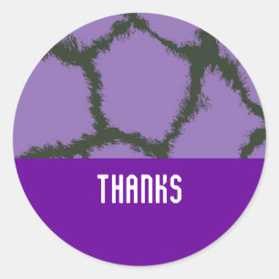 Sticker Rond Motif de fourrure de girafe violette