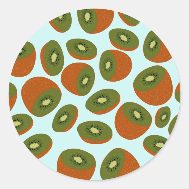 Sticker Rond Motif de Kiwifruit (Devant)