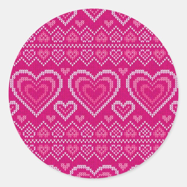 Sticker Rond Motif de la Saint Valentin 2 (Devant)
