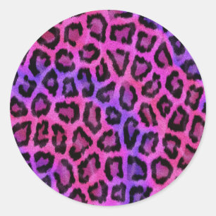 Sticker Rond Motif de Leopard élégant et tendance
