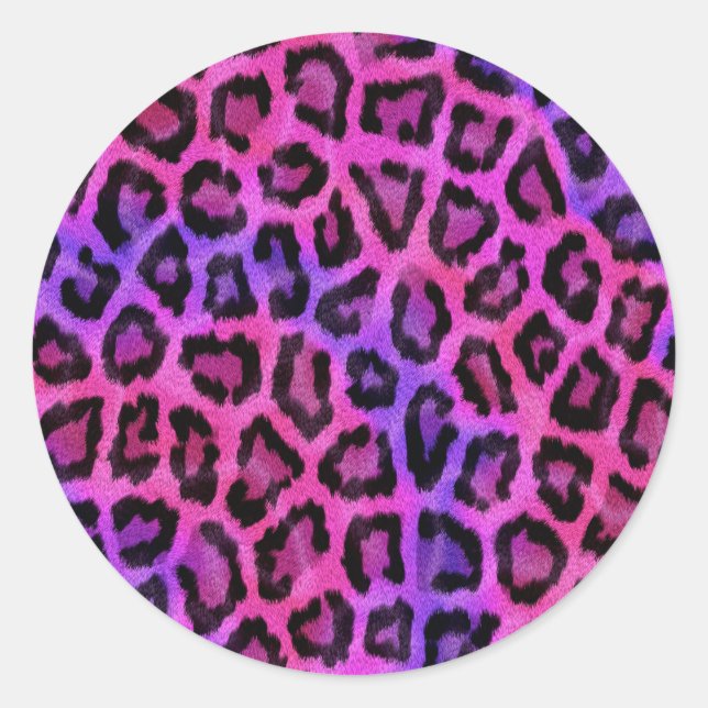 Sticker Rond Motif de Leopard élégant et tendance (Devant)