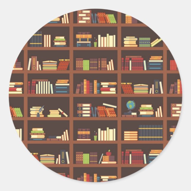 Sticker Rond Motif de livre (Devant)