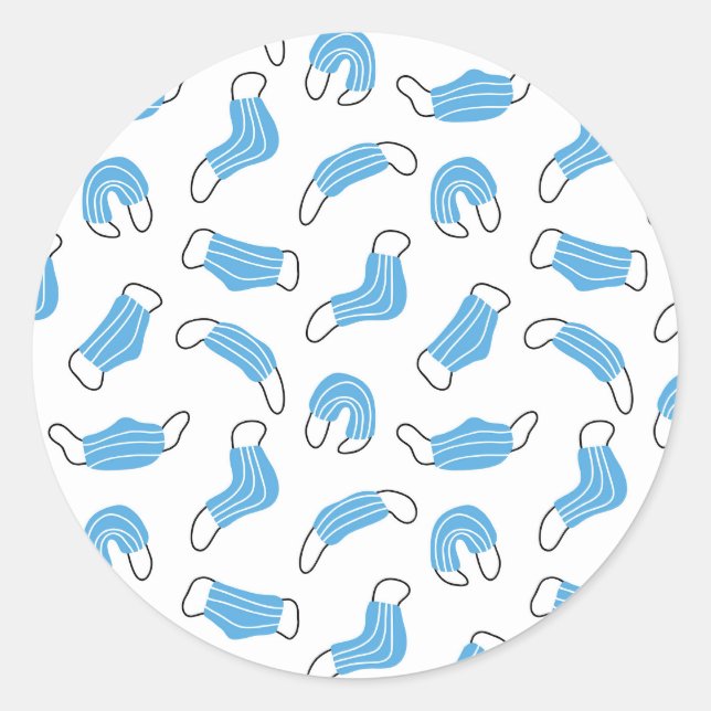 Sticker Rond motif de masque Médicale (Devant)