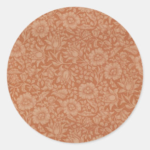 Sticker Rond Motif de Mauve de William Morris : Fleur de Terrac