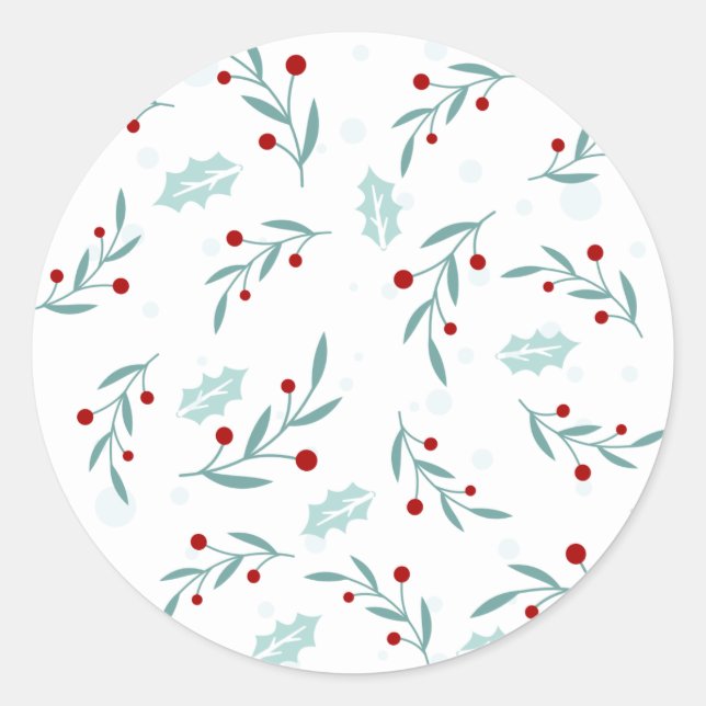 Sticker Rond Motif de Noël 112 (Devant)
