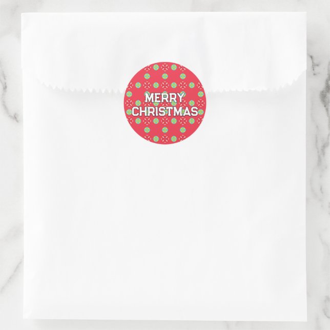 Sticker Rond Motif de Noël géométrique - Noël  (Sac)