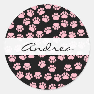 Sticker Rond Motif De Pailles, Pailles Roses, Pailles De Chien,