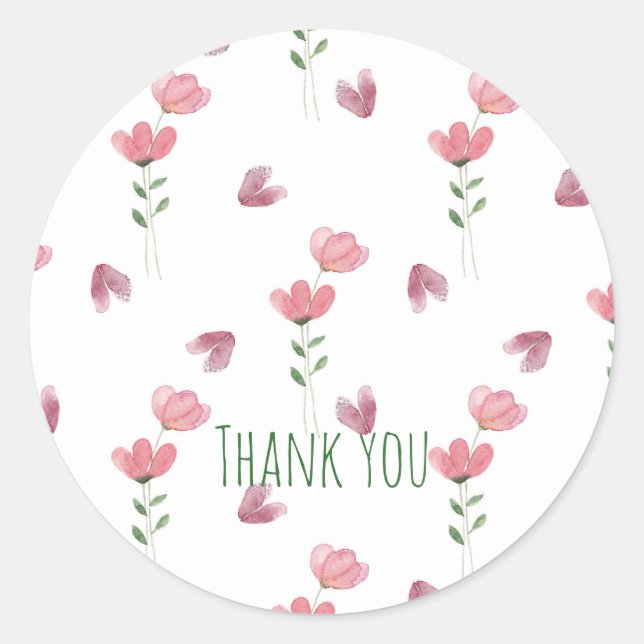 Sticker Rond Motif de pétale floral (Devant)