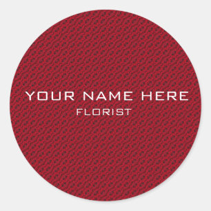 Sticker Rond motif de roses rouges