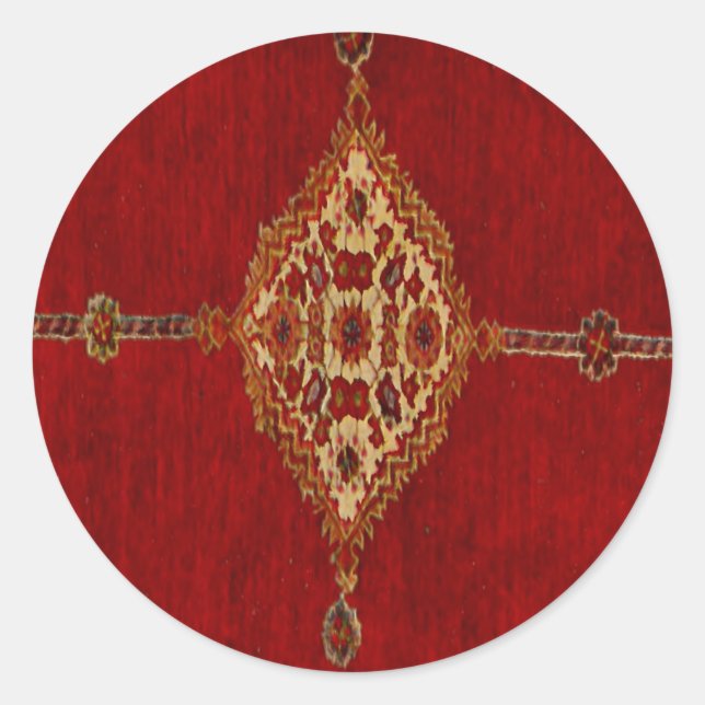 Sticker Rond Motif de tapis persan (Devant)