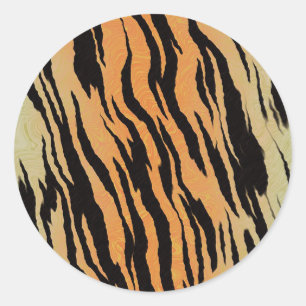 Sticker Rond Motif de tigre