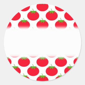 Sticker Rond Motif de tomate rouge.