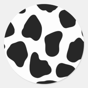 Sticker Rond Motif de vache