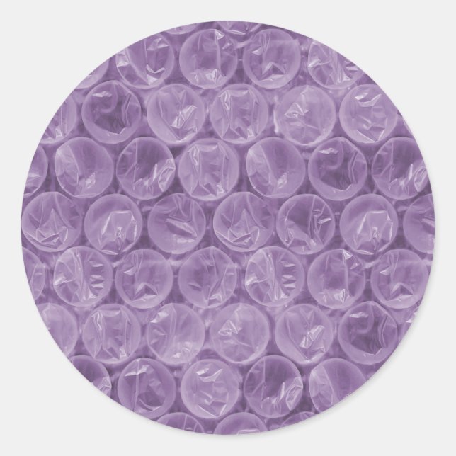 Sticker Rond Motif d'enveloppement de bulle violette (Devant)