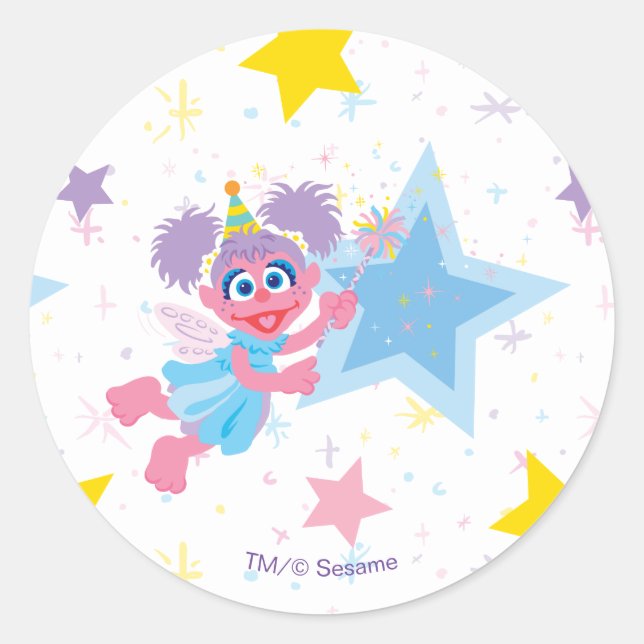 Sticker Rond Motif d'étoile de fête d'Abby Cadabby (Devant)
