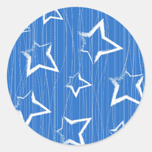 Sticker Rond Motif d'étoiles
