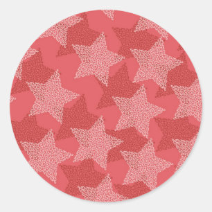 Sticker Rond Motif d'étoiles