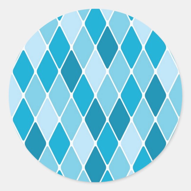 Sticker Rond Motif d'hiver Arlequin (Devant)