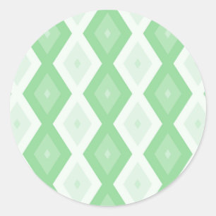 Sticker Rond Motif diamant vert pomme