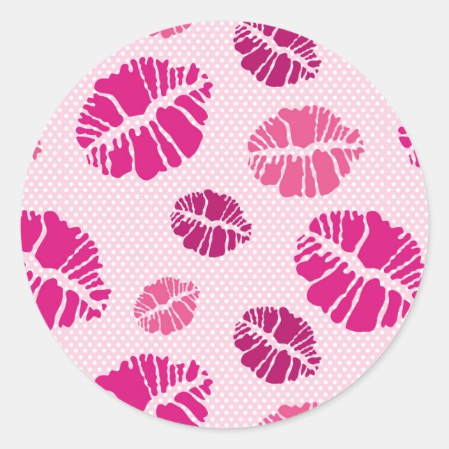 Sticker Rond Motif d'impression en forme de baisson (Devant)