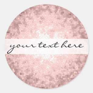 Sticker Rond motif d'or rose élégant