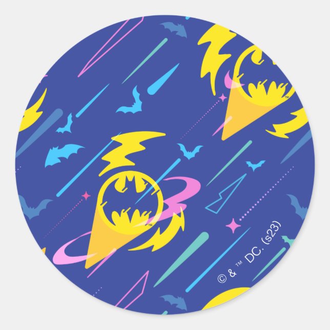 Sticker Rond Motif du signal de chauve-souris Batman (Devant)