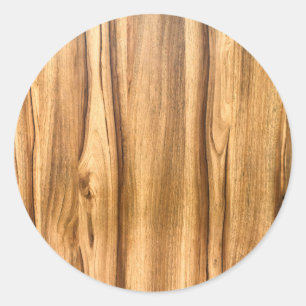 Sticker Rond Motif en bois vertical de grain