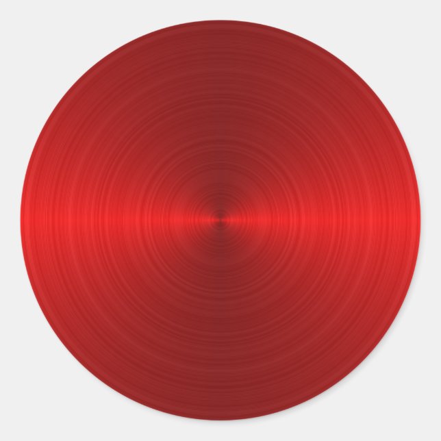 Sticker Rond motif en métal rouge circulaire (Devant)