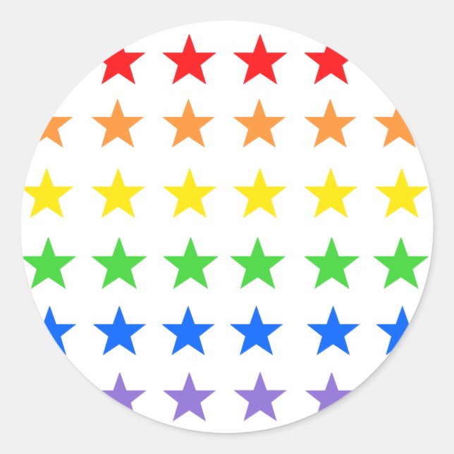 Sticker Rond Motif étoilé coloré moderne (Devant)