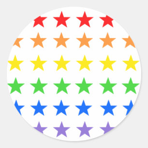 Sticker Rond Motif étoilé coloré moderne