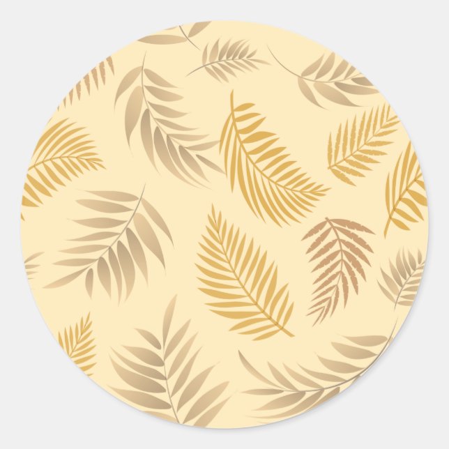 Sticker Rond Motif Feuille tropical 6 (Devant)