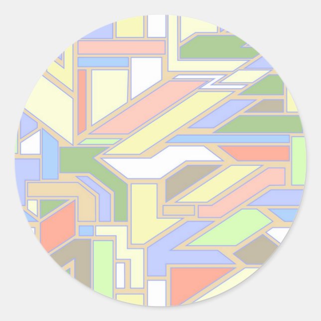 Sticker Rond Motif géométrique 3 (Devant)