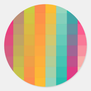 Sticker Rond motif géométrique Abstrait