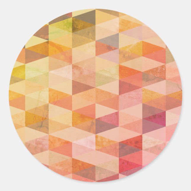 Sticker Rond Motif géométrique de triangle mou (Devant)