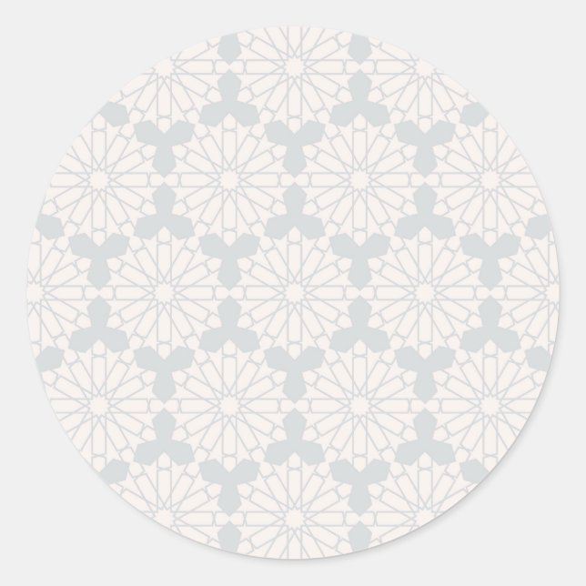 Sticker Rond Motif géométrique islamique (Devant)